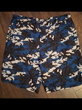 Men's Hanton Blue Camo Swim/Active Amphibiam Shorts 38